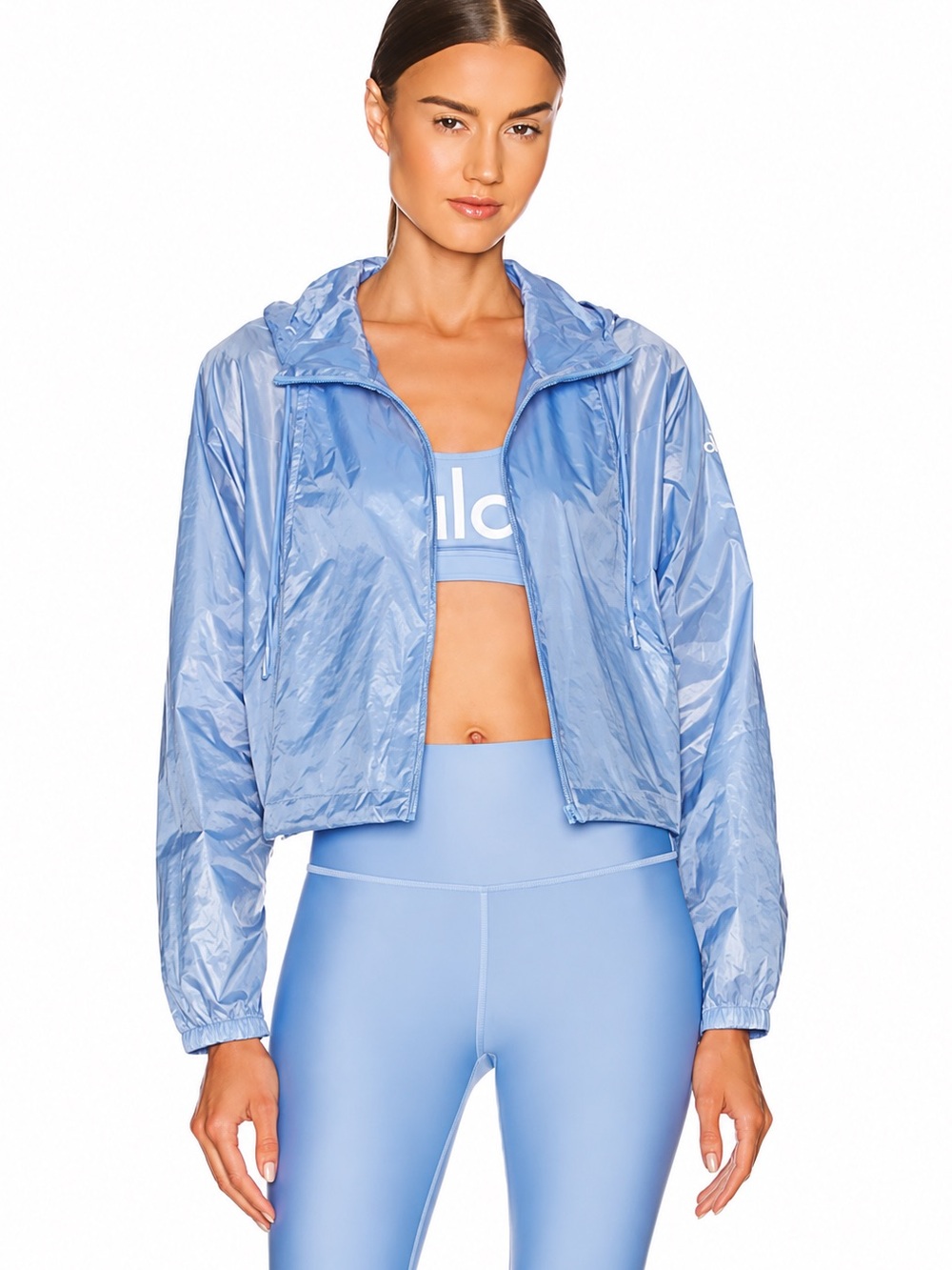 ALO Sprinter Jacket in Tile Blue Windbreaker Size Medium